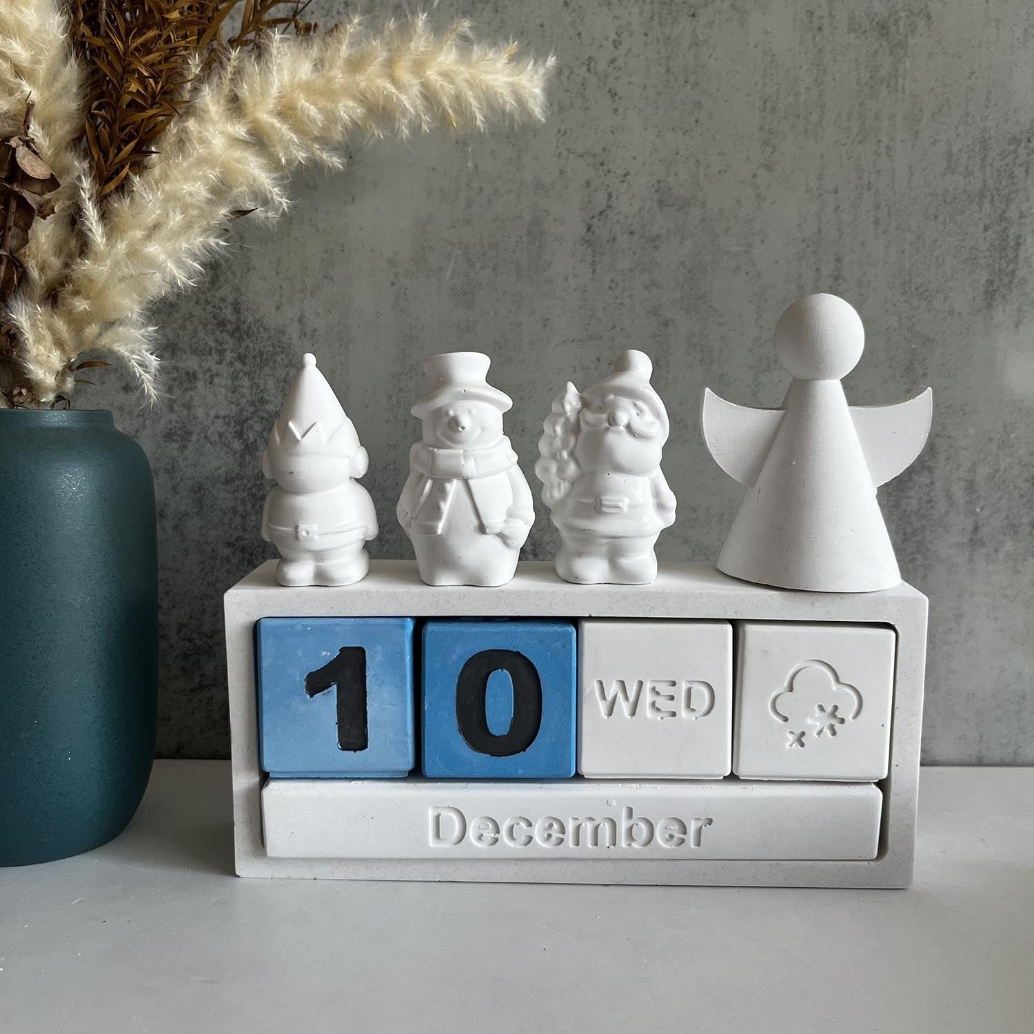 Calendar Silicone Mold Cycle Month Weather Furniture
