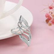 Women’s Exaggerated Curve Ring – Copper Leaves Design Jewelry