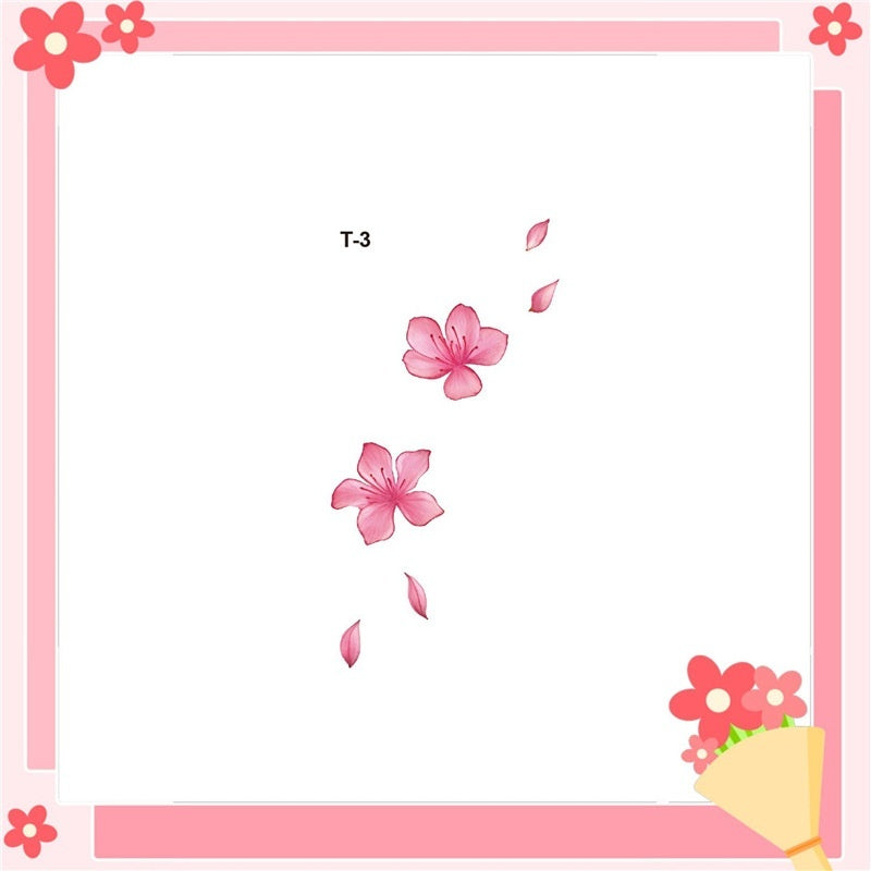 Bare Collarbone Flower Tattoo Sticker Women