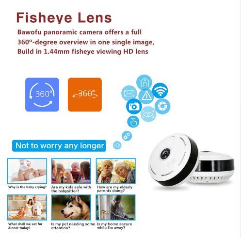 Cobell 960P WiFi Panoramic IP Camera – 360° Fisheye Night Vision VR CCTV