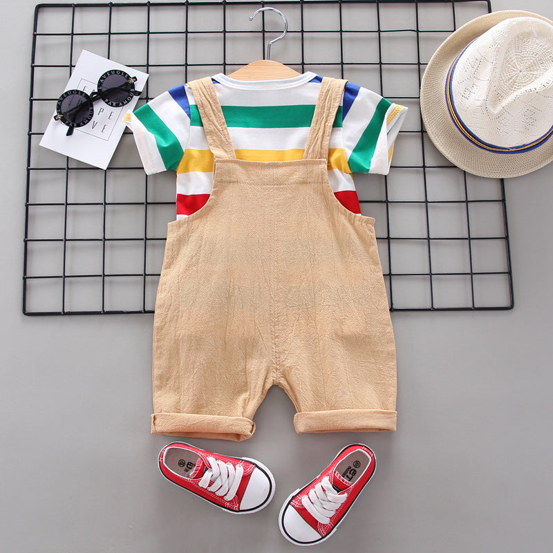 Rainbow Bib Pants for Girls – Cute Baby Kids Overalls Outfit