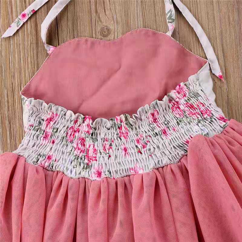 Flower Print Suspender Princess Dress