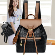Womens PU Leather Bucket Backpack Casual Travel Bag