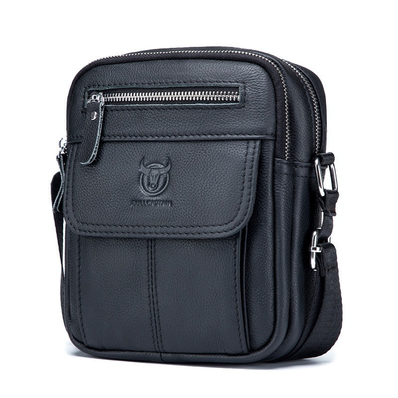 Men's Slim Leather Crossbody Bag Retro Satchel Cowhide