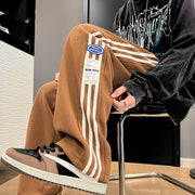 Men’s Summer Striped Loose Straight Sweatpants