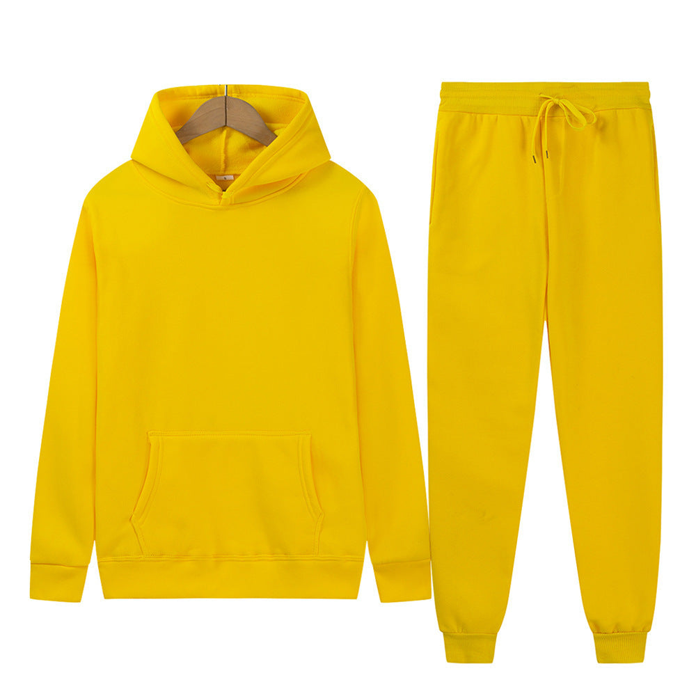 Men's Sport Suit Solid Color Light Board Fleece Warm