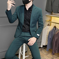 Dark Green Suit Pants