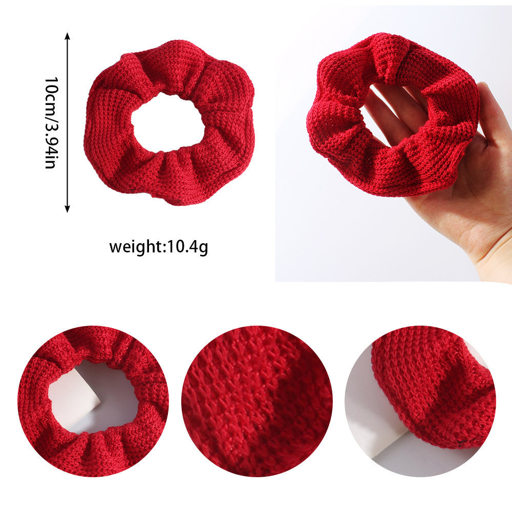 Vintage Velvet Solid Color Hair Scrunchies for Women and Girls