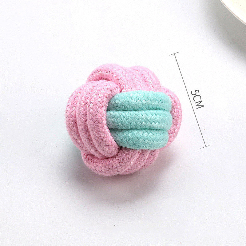 Pet Bite Resistant Cotton Rope Ball Cat And Dog Toy