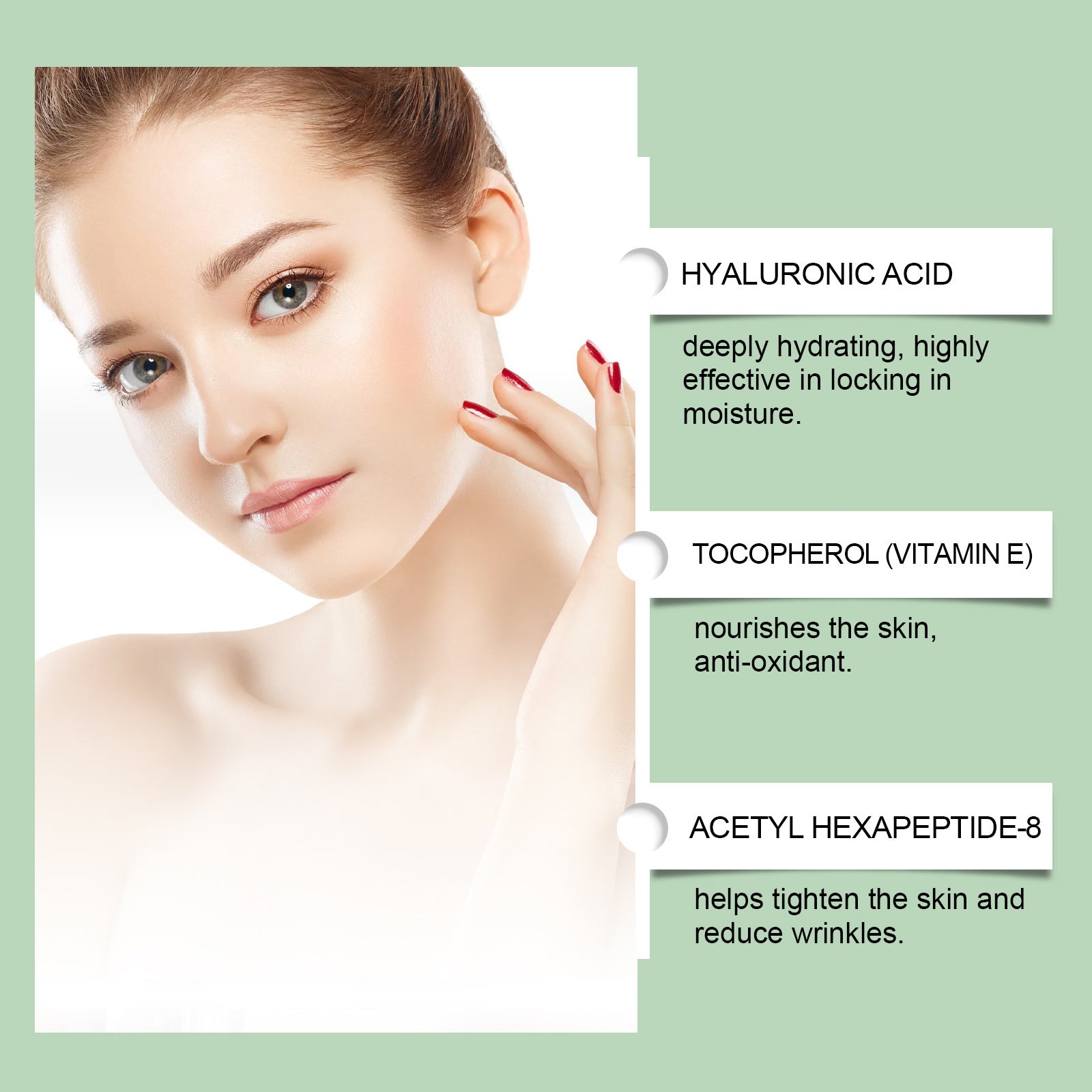Glass Bottle Facial Essence For Delicate Skin Hyaluronic