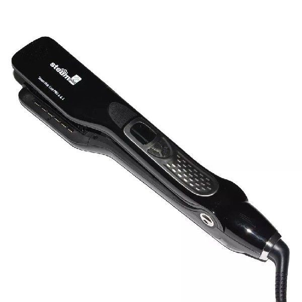 Steam Hair Straightener Brush – LCD Display Titanium Plate with 3D Comb Teeth
