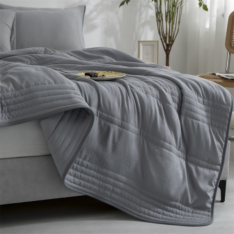 Seersucker Cotton Cooling Quilt For Summer Use With Edges