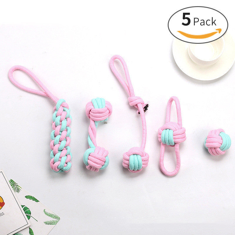 Pet Bite Resistant Cotton Rope Ball Cat And Dog Toy
