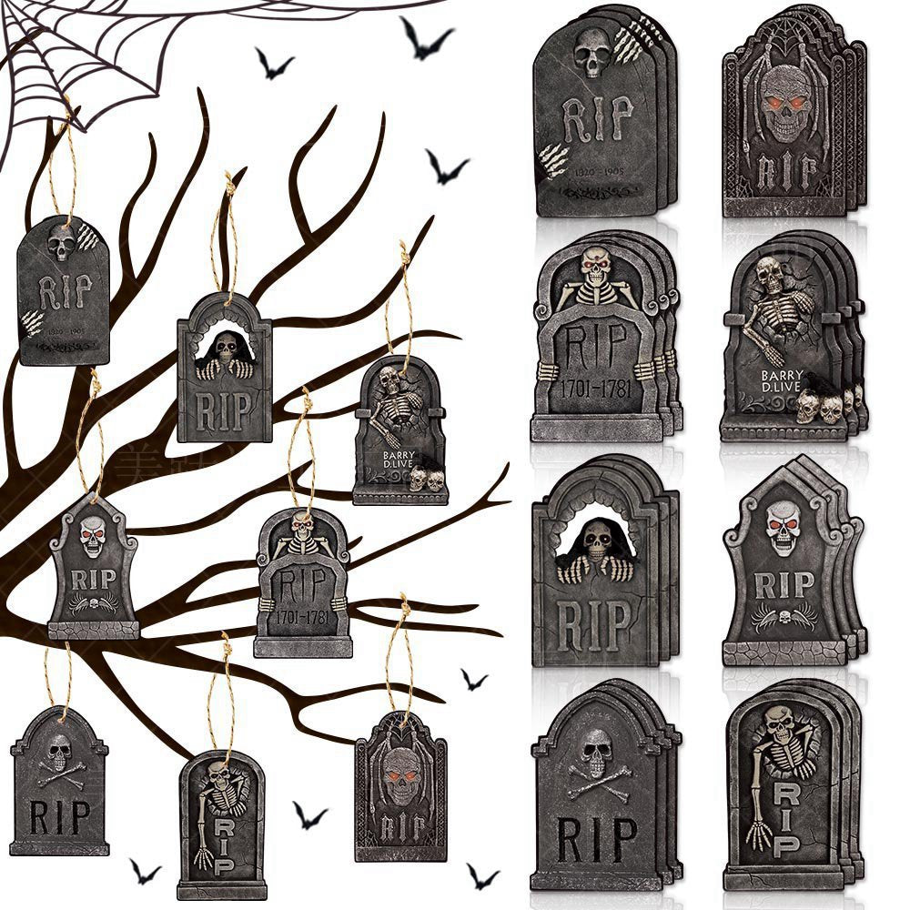 Halloween Paper Pendants – 16-Piece Hanging Ornaments for Ghost Festival Party Decorations