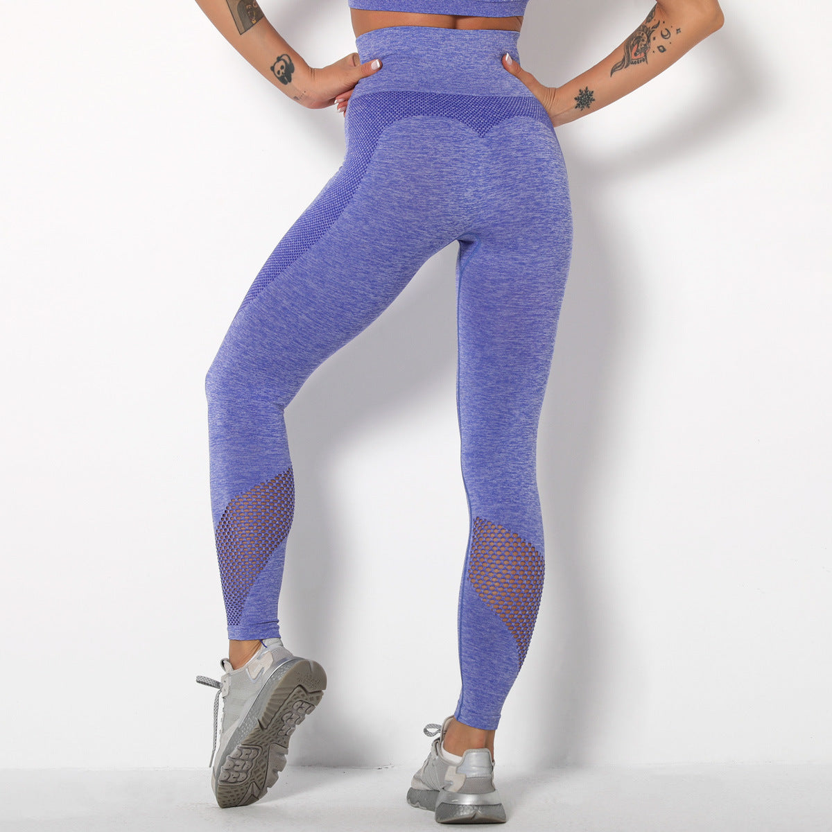 Breathable Mesh Yoga Pants – High-Waist Leggings