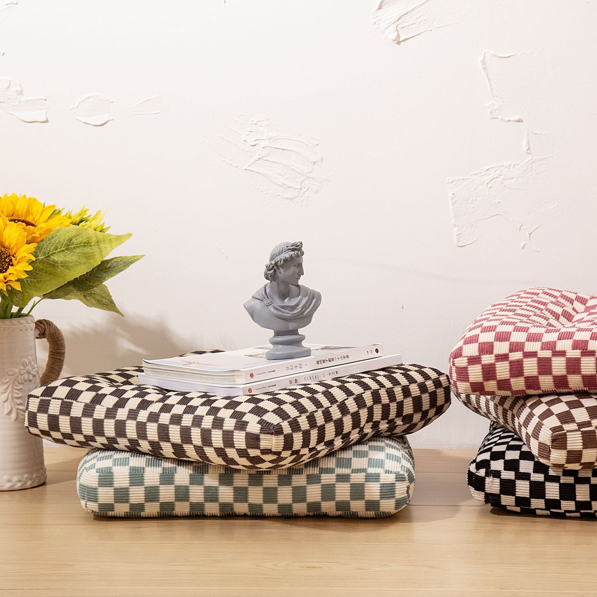 Autumn And Winter Corduroy High Elastic Pearl Cotton Seat Cushion