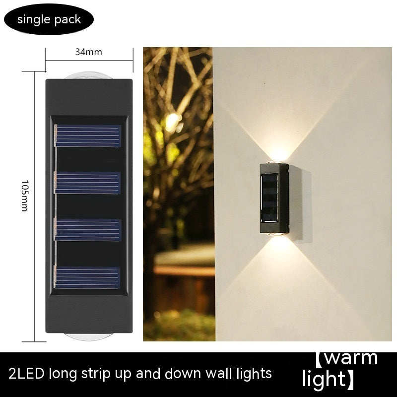 Solar Double-headed Wall Lamp Outdoor Yard Lamp Waterproof Outdoor Up