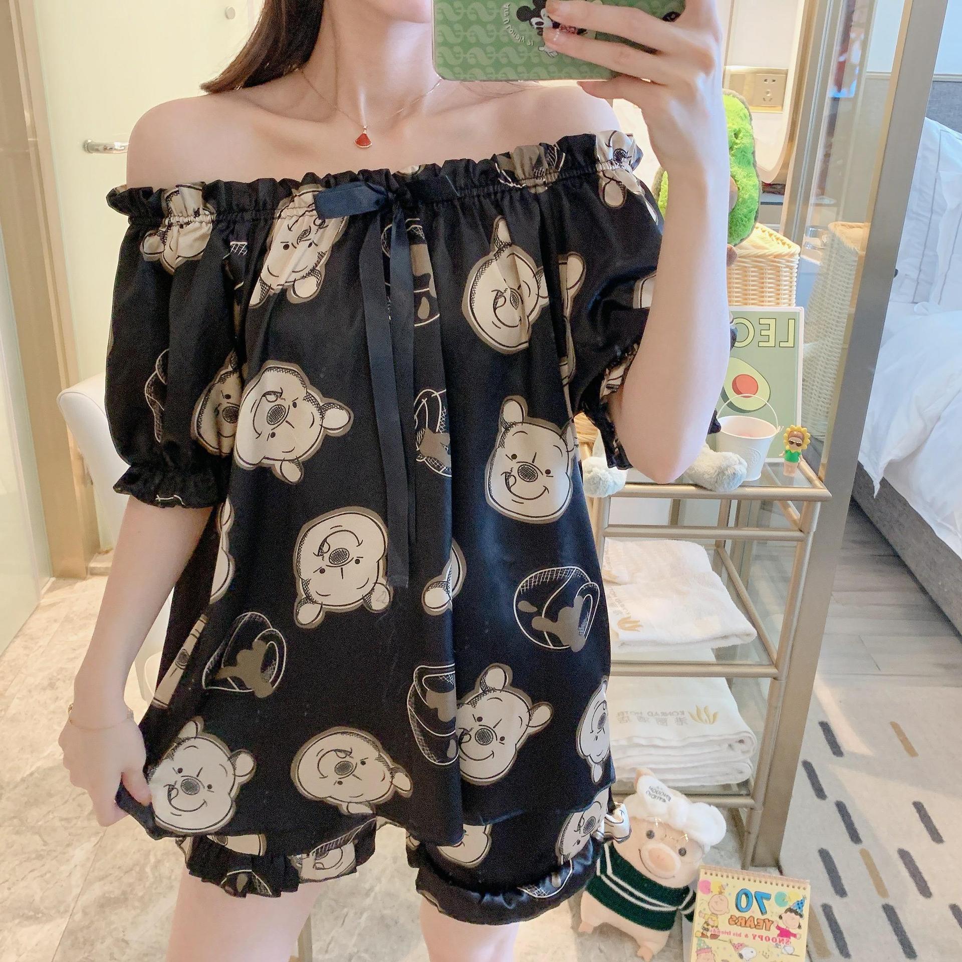 Women's Lightweight Two-Piece Short-Sleeved Pajama Set