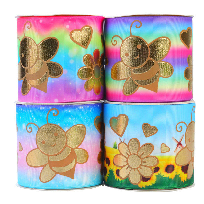 Bronzing Printed Rib Ribbon – Sewing & Clothing Accessories