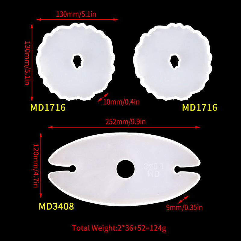 Silicone Non Toxic Wine Rack Mould Set For DIY Resin Crafts And Decor