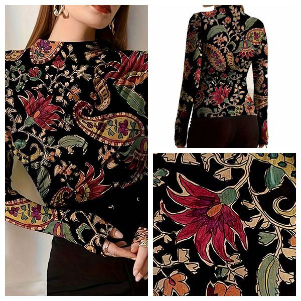 Western Style All-matching Plus Size T-shirt For Women