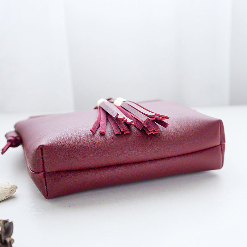 Women’s Tassel Mini Messenger Bag – Mobile Phone & Coin Purse