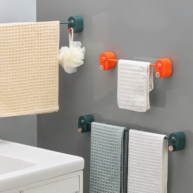 Perforation-Free Bathroom Towel Rack – No-Drill Adhesive Wall Mount