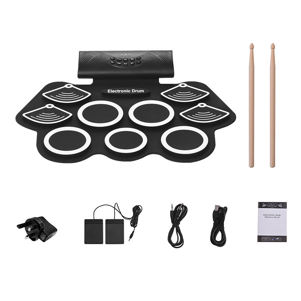 Portable Foldable Silicone Hand Roll-Up Electric Drum Kit