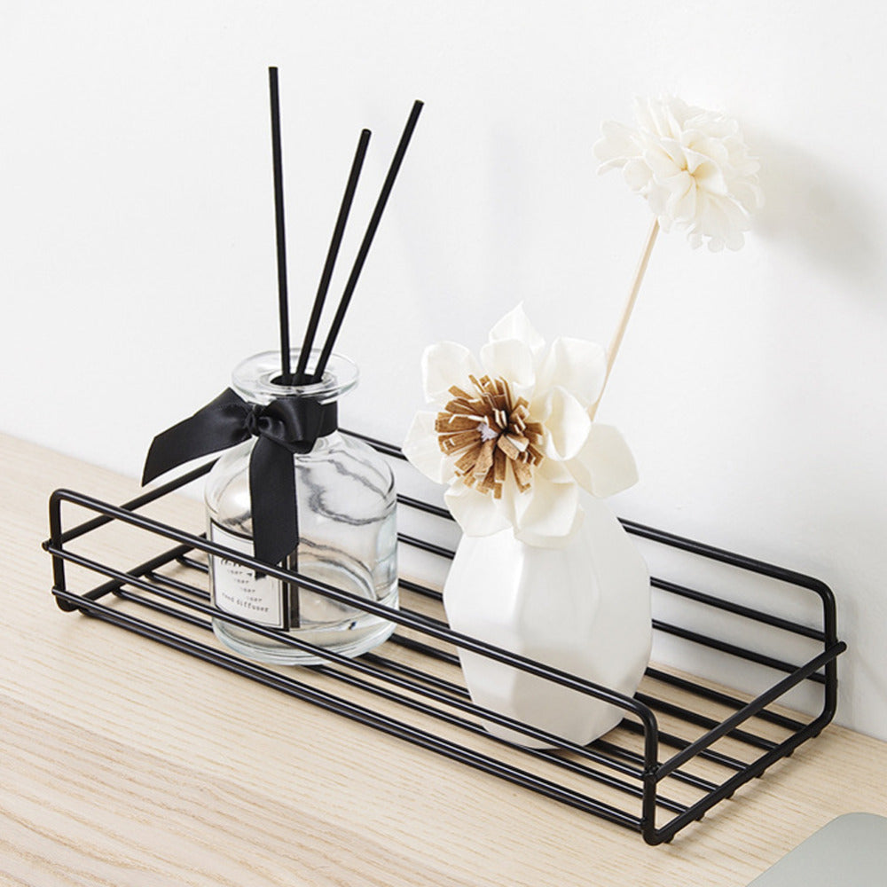 Punch-Free Wall-Mounted Bathroom Shelf – No-Drill Easy Installation Storage Rack