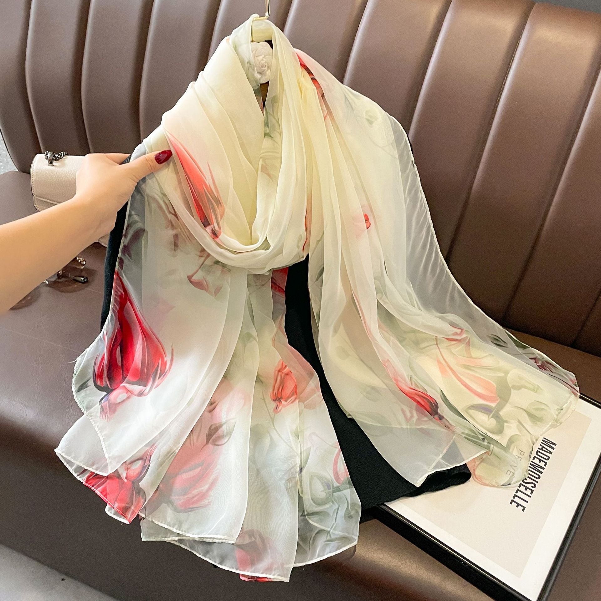 Yarn Cashew Printed Beach Travel Sun Protection Scarf