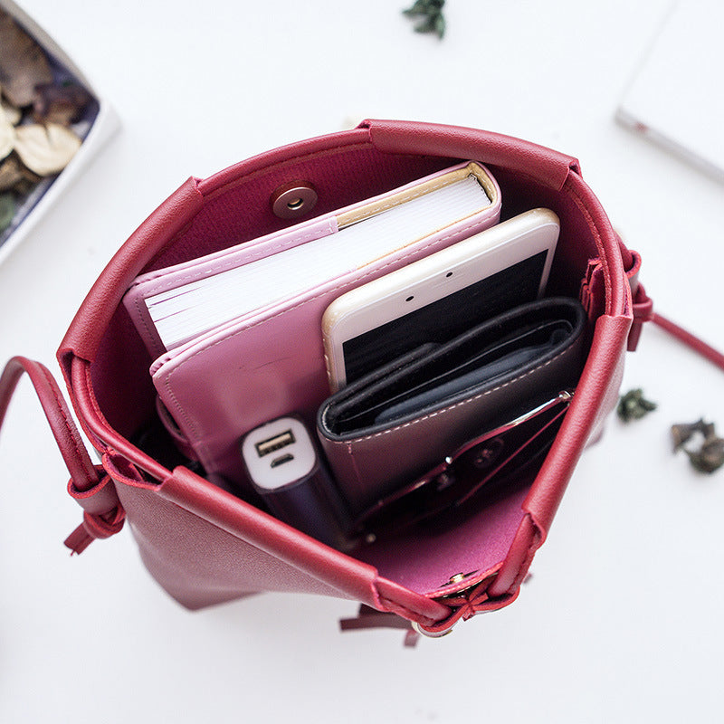 Women’s Tassel Mini Messenger Bag – Mobile Phone & Coin Purse
