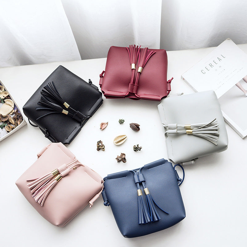 Women’s Tassel Mini Messenger Bag – Mobile Phone & Coin Purse