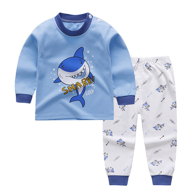 Autumn and Winter Baby Pajamas – Long Sleeve Tops and Trousers Girls’ Home Clothes