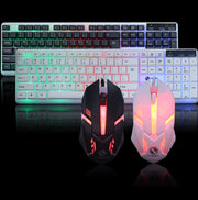 Backlit Keyboard & Mouse Combo – RGB Gaming Set, Adjustable DPI Mouse, Plug-and-Play USB