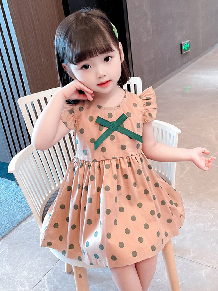 Girls Dress Summer Thin Polka Dot