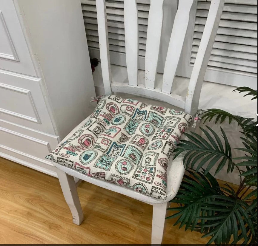 Home Thickened Seat Cushion With Non-slip Straps
