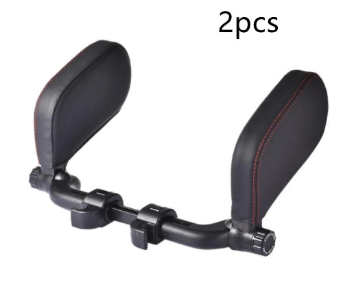 Adjustable Car Headrest Pillow, Soft Leather Travel Neck Support Cushion