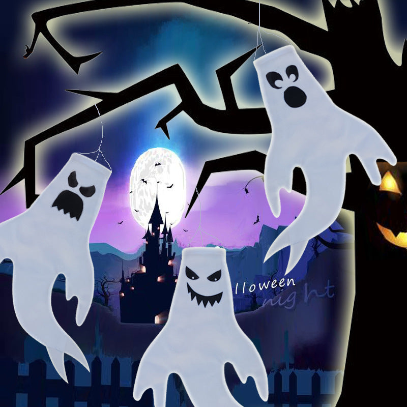 Halloween Windsock Ghost Face Windsock Flag Hanging Outdoor Decoration For Yard Garden Patio Halloween Decorations For Home