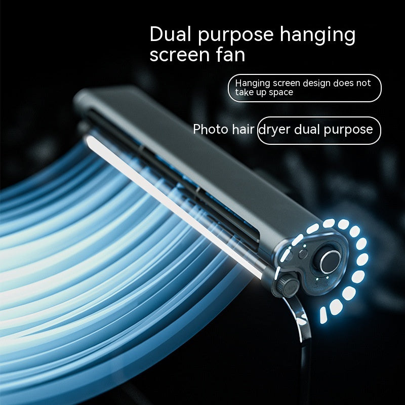 Bladeless Laptop Clip Fan with Lighting – Screen Hanging Cooling Fan