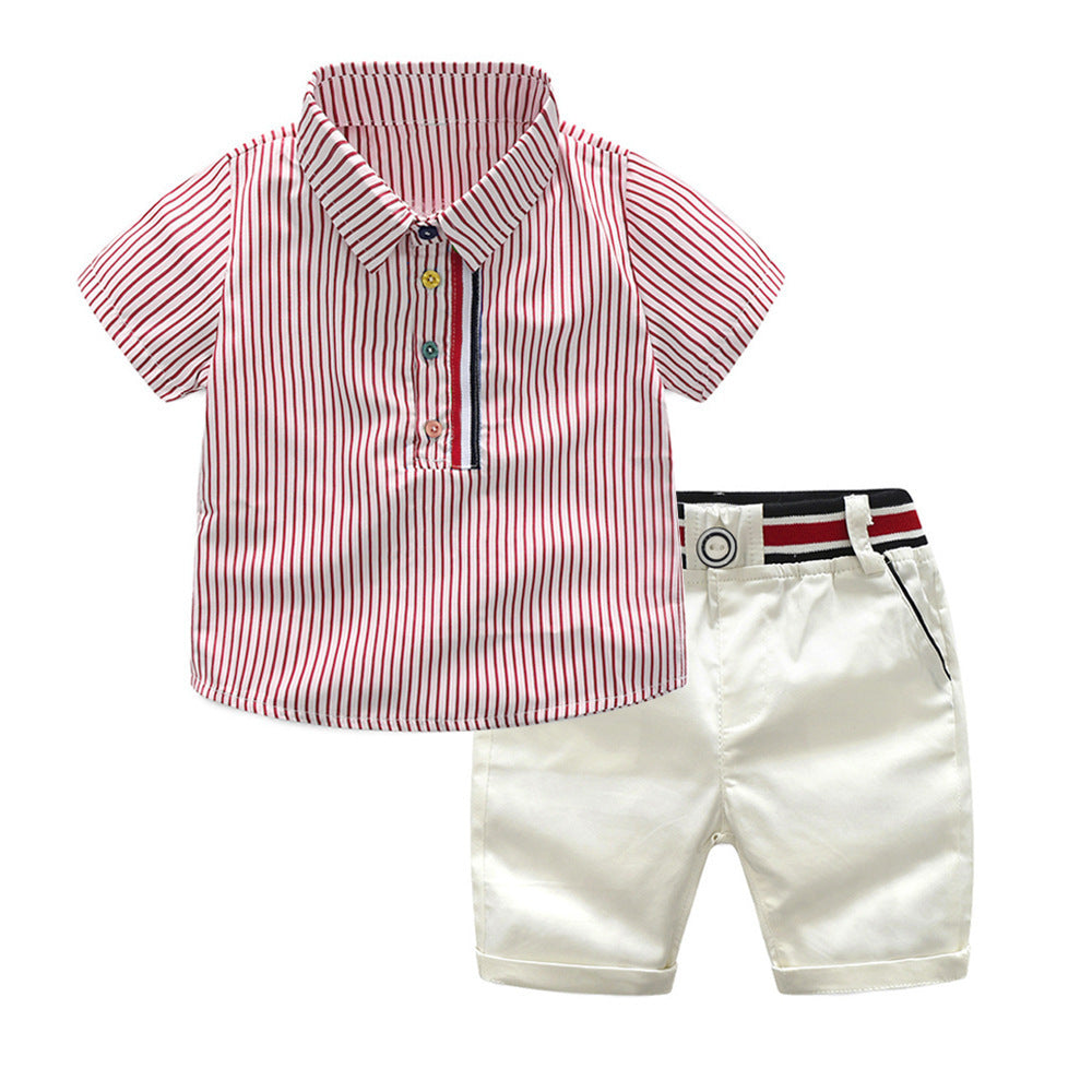 Short-Sleeve T-Shirt and White Pants Fashion Clothing Suit