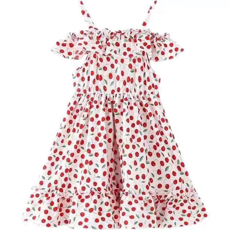 Girls Floral Cotton Aline Skirt Regular Fit Princess Summer