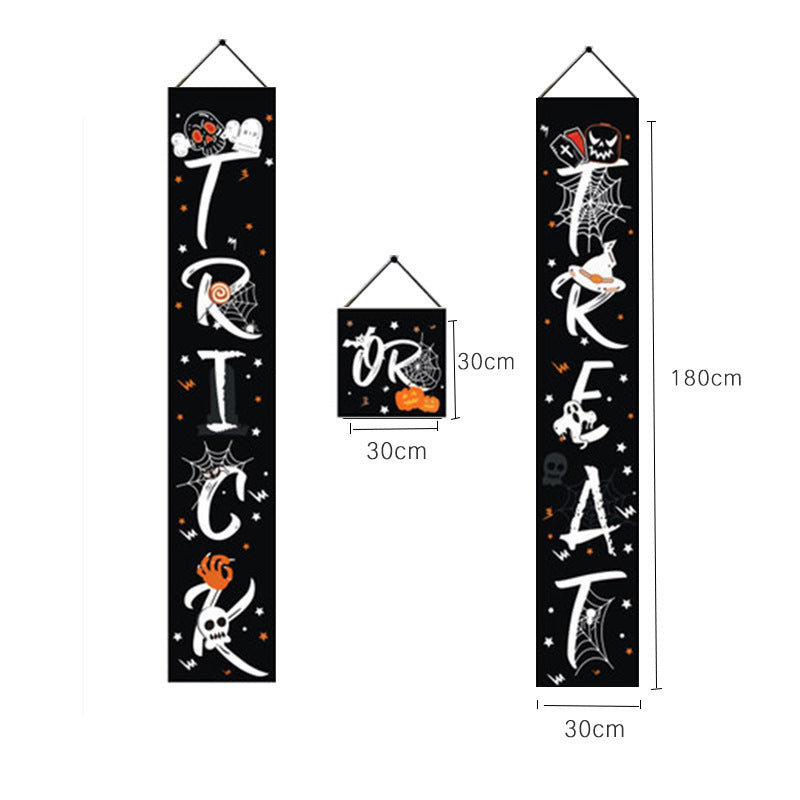 Halloween Door Banner – Spooky Hanging Couplet Decoration for Home and Party