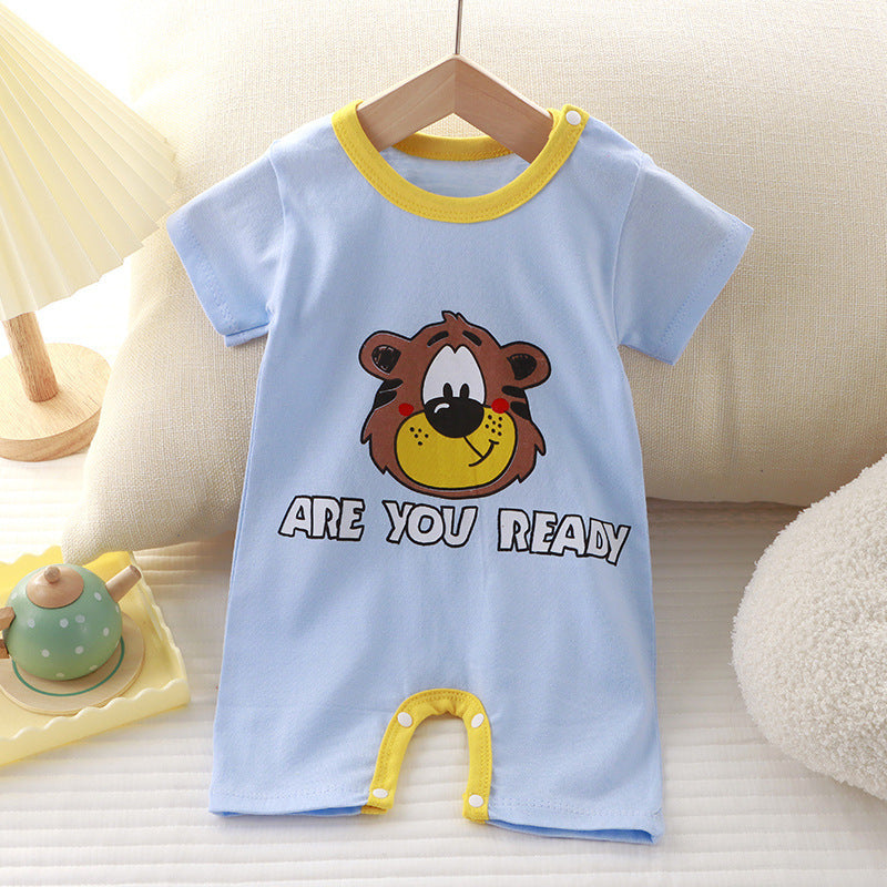 Cute Cartoon Print Onesies Newborn High Quality Fabric