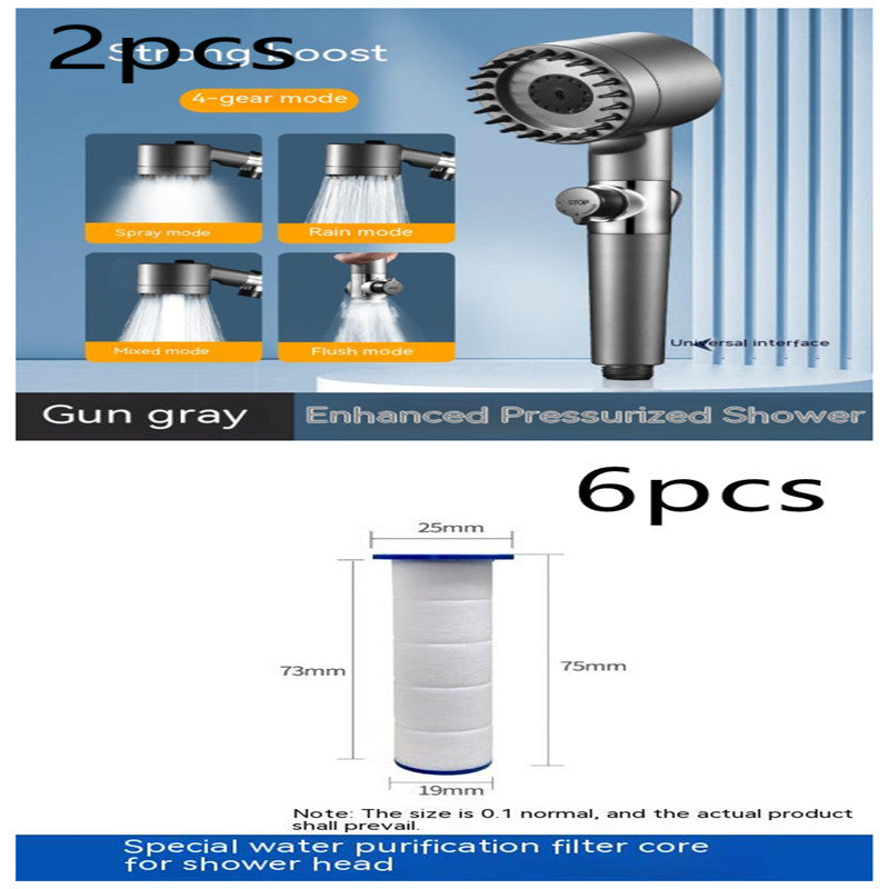 3-Gear Adjustable High-Pressure Shower Head – Household Bath Nozzle with Hose