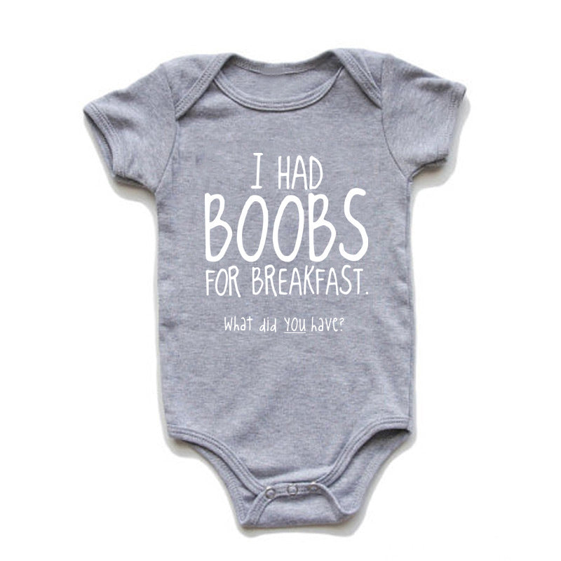 Simple Printed Baby Cotton Jumpsuit – Infant Romper Outfit