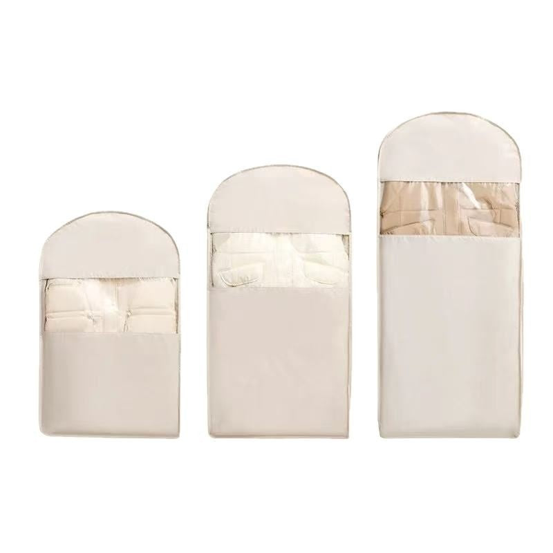 Satin Down Jacket Compression Dust Cover Hanging Transparent Bag