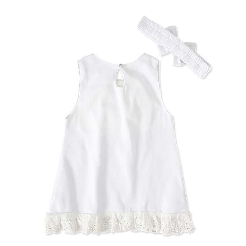 Baby Girl Flower-Sleeve Gauze Dress – Summer Infant Clothes