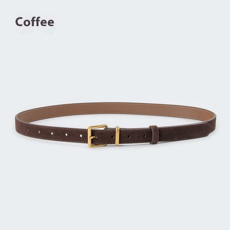 Suede Cowhide Retro Belt