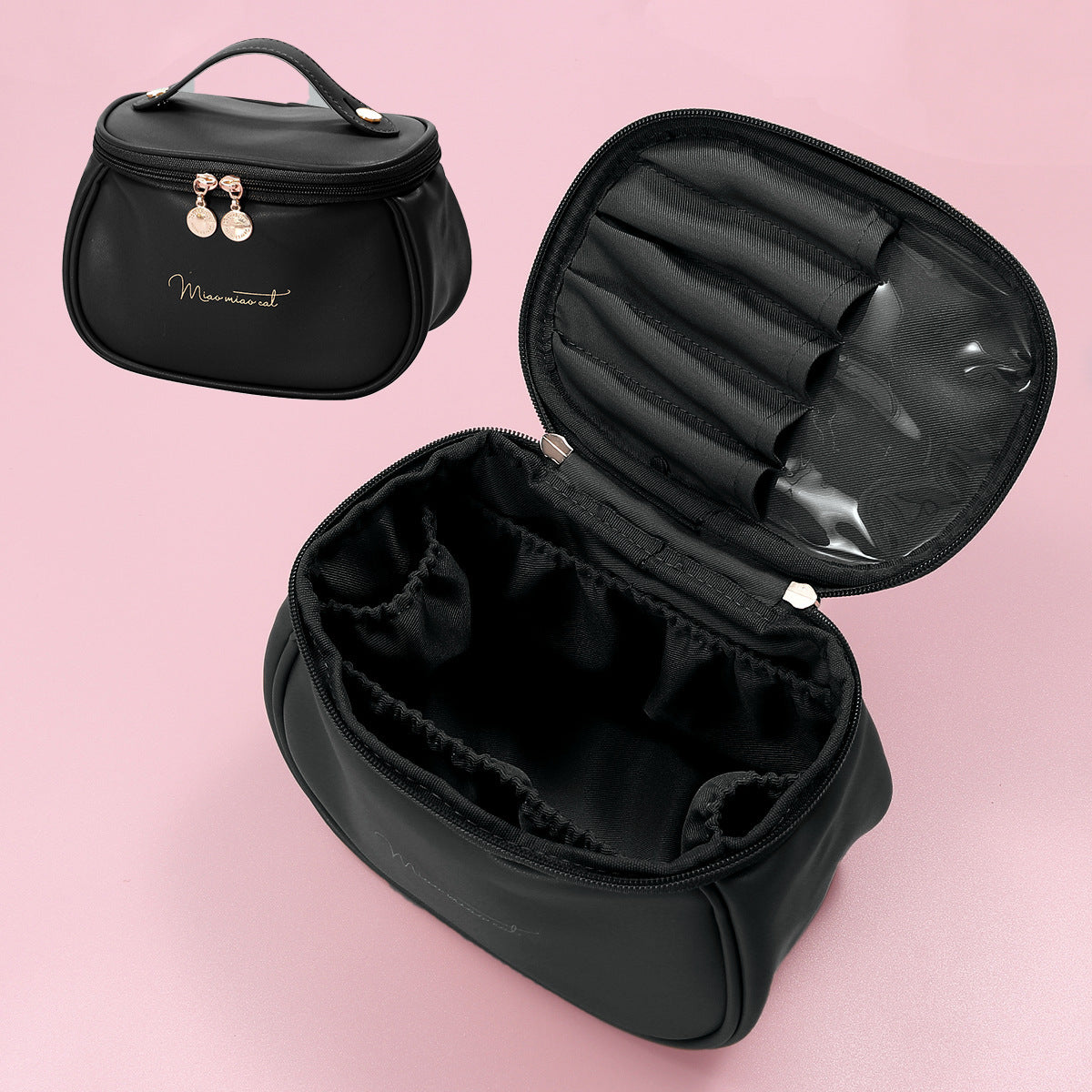 Large Capacity Makeup Bag – Portable Travel Toiletry Cosmetic Organizer