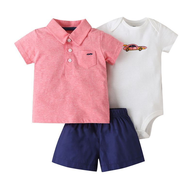 T-shirt Bag Fart Three-piece Children's Clothing